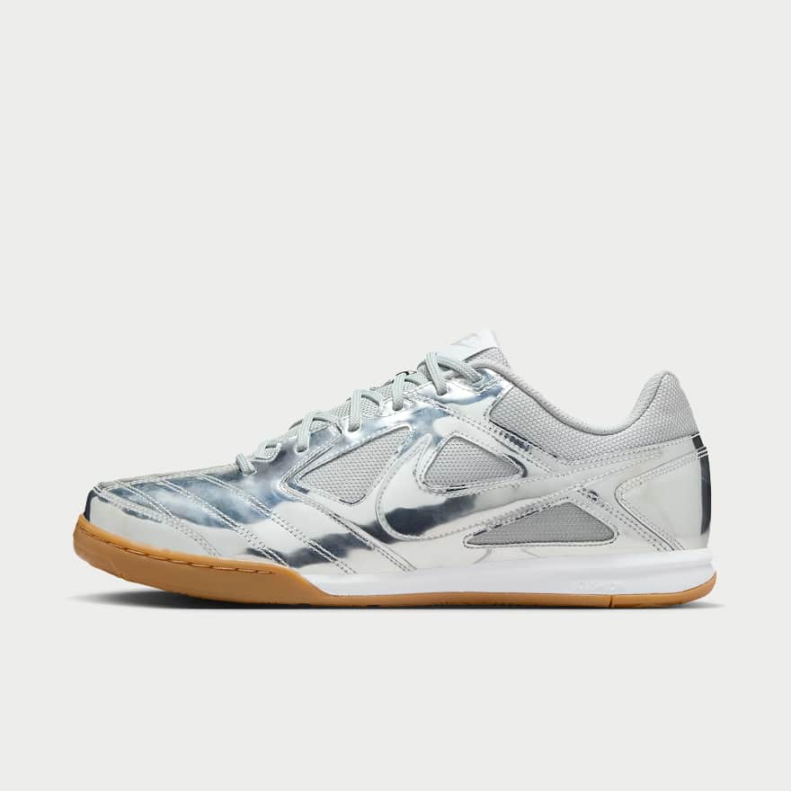 Silver Nike low-profile sneaker